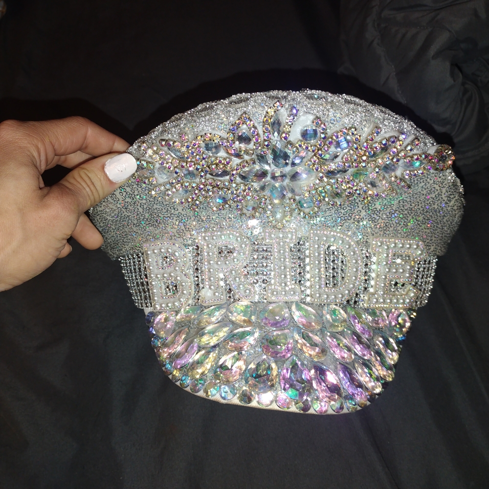 Dazzling Crystal Bride Hat